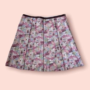 Lined Floral Skirt